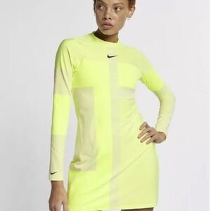 Nike NWT Women's Neon Yellow pack Tech Dress size Med SOLDOUT